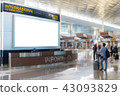 beauty full blank advertising billboard at airport 43093829