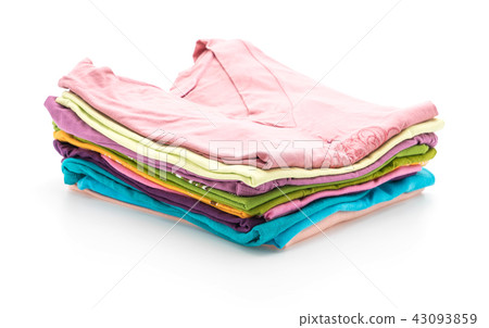 stacks of clothing on white stacks of clothing on white 43093859