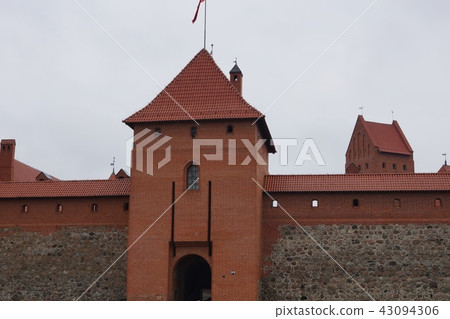 Lithuania Trakai castle wall and gate Lithuania Trakai castle wall and gate 43094306