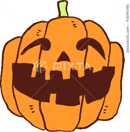 被困擾的南瓜萬聖夜逗人喜愛的桔子 被困擾的南瓜萬聖夜逗人喜愛的桔子 43094366