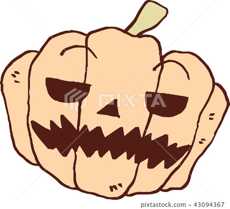 被困擾的南瓜萬聖夜逗人喜愛的桔子 43094367