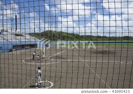 High school baseball spectator seat front row 43095423