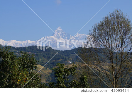 從尼泊爾Sarankot山看到的喜馬拉雅山 從尼泊爾Sarankot山看到的喜馬拉雅山 43095454