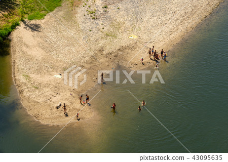 Swimming in the river Ardeche in southern France 43095635