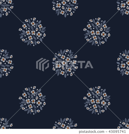 Seamless daisy floral pattern 43095741