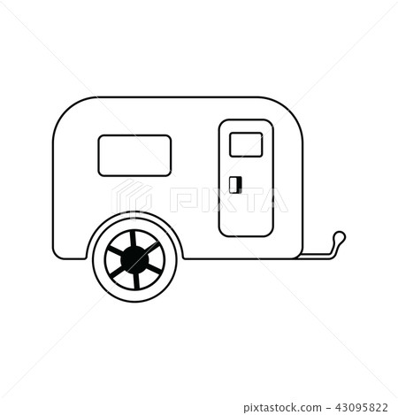 Icon of camping family caravan car - Stock Illustration [43095822] - PIXTA