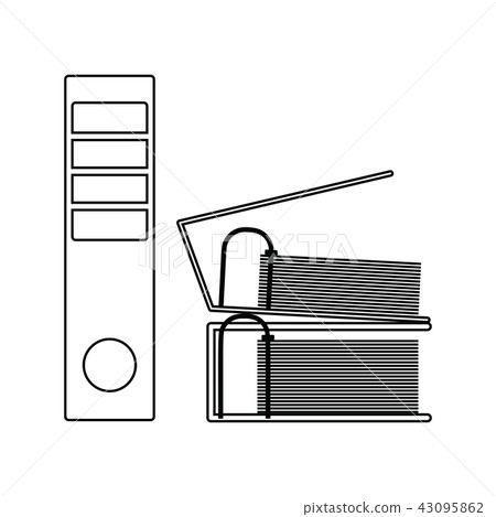 Icon of Folders with clip 43095862