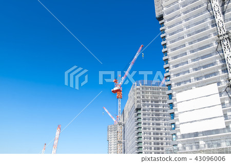 Large scale construction site of condominium / building 43096006