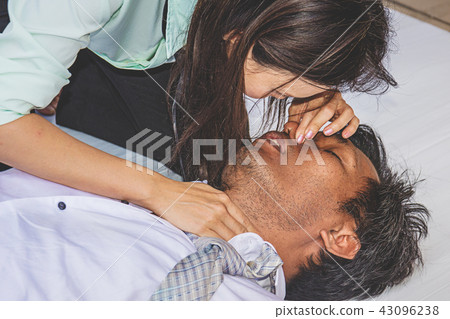 First Aids Emergency CPR on Heart Attack Man First Aids Emergency CPR on Heart Attack Man 43096238