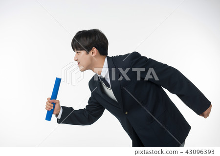 Male students, examinees, running Male students, examinees, running 43096393