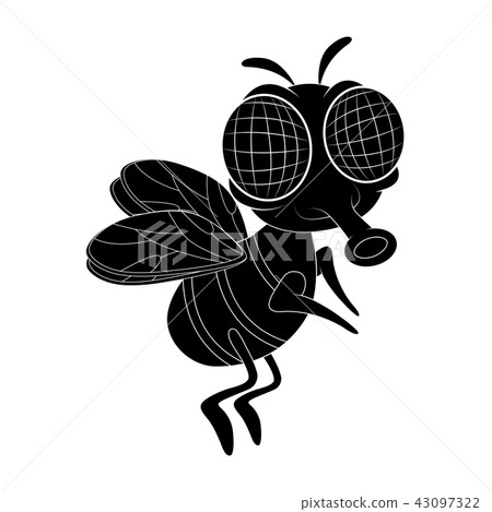 fly cartoon character vector design isolated fly cartoon character vector design isolated 43097322