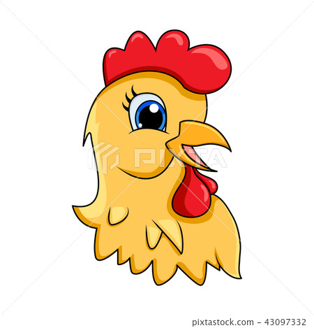 hen head cartoon character vector design isolated hen head cartoon character vector design isolated 43097332