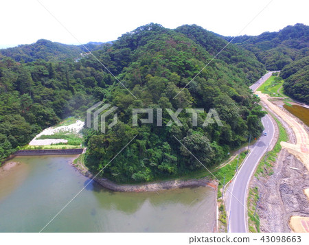日本的三個景點之一“松島灣” - 無人機的航拍照片（宮城縣東松島市宮城角色鹿山山） 43098663