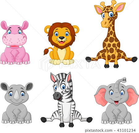 Wild animal cartoon collection set 43101234