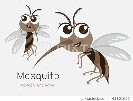 Mosquito Cartoon Character design Cute style 43101635