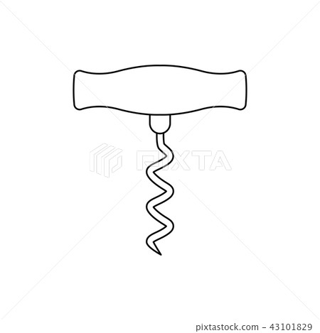 Corkscrew. Outline drawing Corkscrew. Outline drawing 43101829