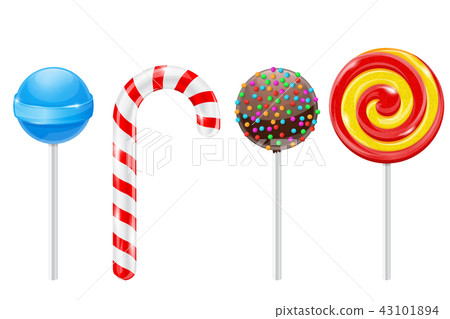 Lollipops. Set of different candies Lollipops. Set of different candies 43101894