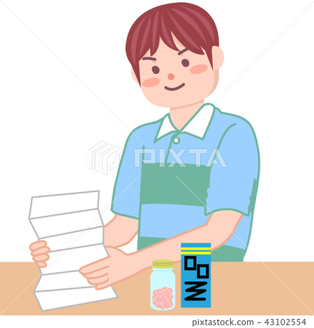 A man seeing medicine's instructions A man seeing medicine's instructions 43102554