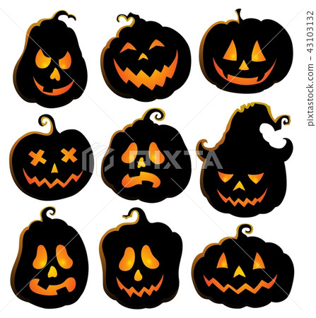 Pumpkin silhouettes theme set 4 Pumpkin silhouettes theme set 4 43103132