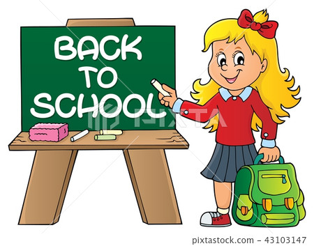 Happy pupil girl theme image 9 Happy pupil girl theme image 9 43103147