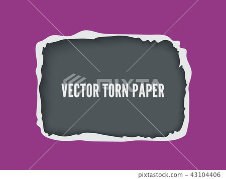 Torn paper frame with ripped edges realistic... - Stock Illustration ...
