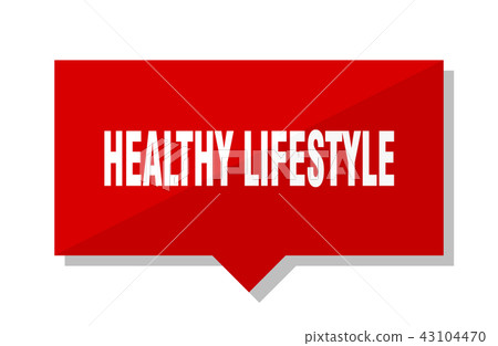 healthy lifestyle red tag-插圖素材 [43104470] - PIXTA圖庫