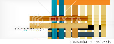 Color stripes and lines, geometric abstract background 43105510