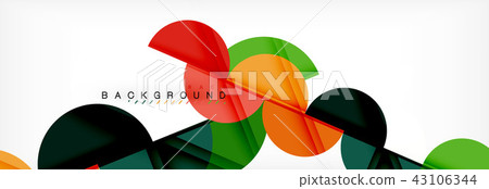 Semi circle abstract background, modern geometric pattern design. Business or technology 43106344