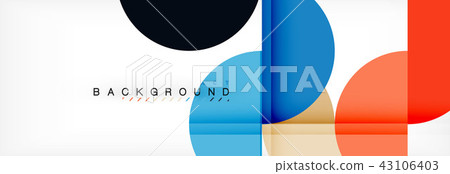 Circle modern geometrical abstract background illustration 43106403
