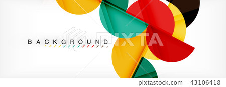 Circle modern geometrical abstract background illustration 43106418
