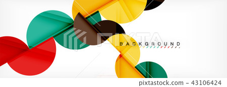 Circle modern geometrical abstract background illustration 43106424