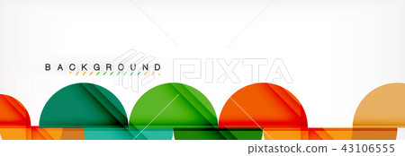 Modern geometrical abstract background - circles. Business or technology presentation design 43106555