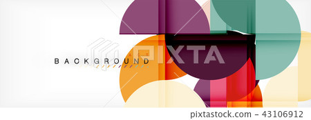 Modern geometrical abstract background - circles. Business or technology presentation design 43106912