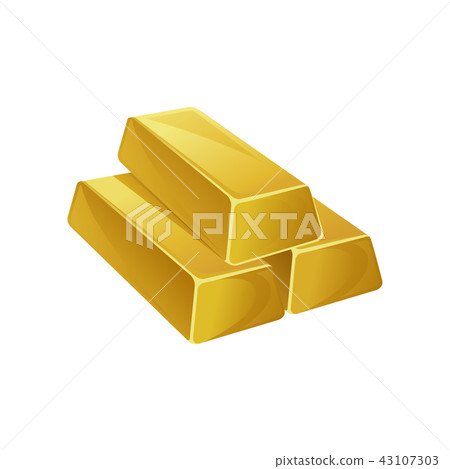 Stack of gold bars, banking business, prosperity, treasure siymbol vector Illustration on a white 43107303