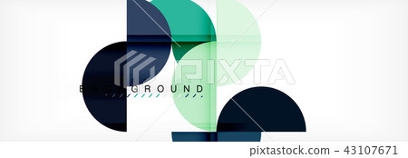 Circle abstract background, geometric illustration 43107671