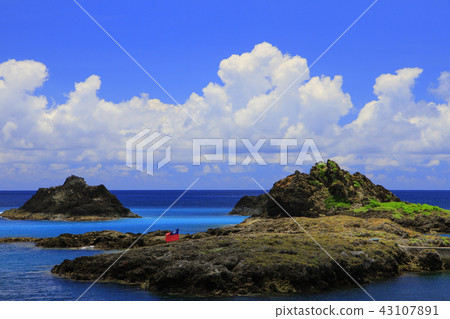 藍天 白雲 蘭嶼 島嶼 國旗 藍天 白雲 蘭嶼 島嶼 國旗 43107891