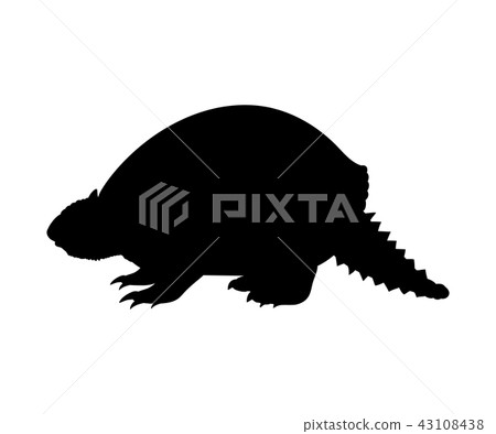 Glyptodon prehistoric armadillo silhouette extinct mammal animal Glyptodon prehistoric armadillo silhouette extinct mammal animal 43108438