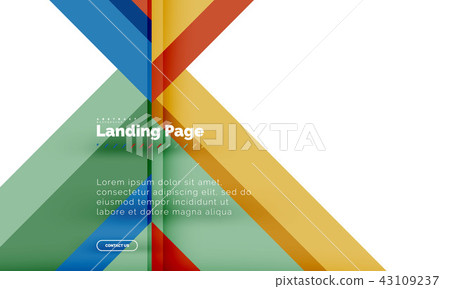 Square shape geometric abstract background, landing page web design template 43109237