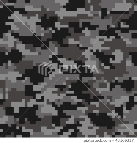 Digital Camouflage Pattern - Seamless - Stock Illustration [43109337 ...