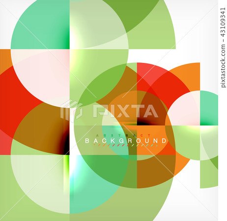 Minimal circle abstract background design, multicolored template for business or technology Minimal circle abstract background design, multicolored template for business or technology 43109341