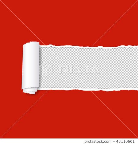 Torn Paper Edge Red Background Torn Paper Edge Red Background 43110601