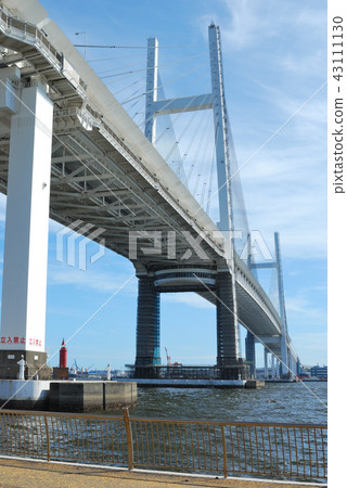 Bay Bridge Kanagawa ken Yokohama city Daikokufa landscape Bay Bridge Kanagawa ken Yokohama city Daikokufa landscape 43111130