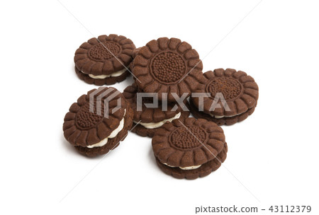 double biscuits isolated 43112379