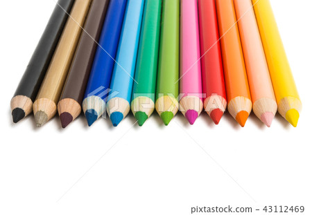 colored pencils isolated colored pencils isolated 43112469