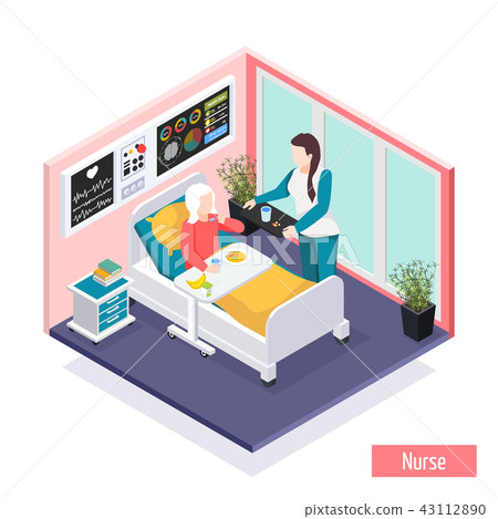 Elderly People Isometric Composition  43112890