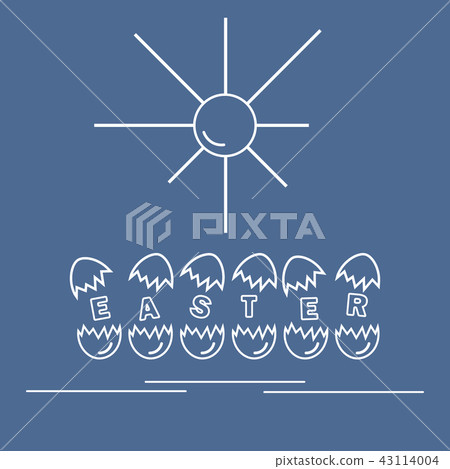 Cute vector illustration with symbols for Easter 43114004