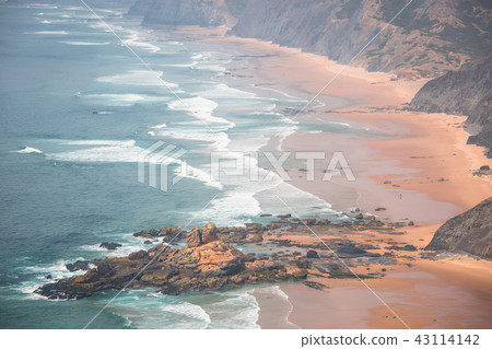 Sandy Castelejo beach, famous place for surfing Sandy Castelejo beach, famous place for surfing 43114142