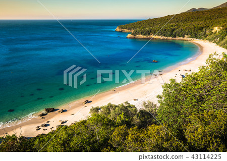 beach bay in Portinho da Arrabida, Portugal beach bay in Portinho da Arrabida, Portugal 43114225