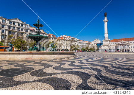 Lisbon, Portugal cityscape at Rossio Square. Lisbon, Portugal cityscape at Rossio Square. 43114245