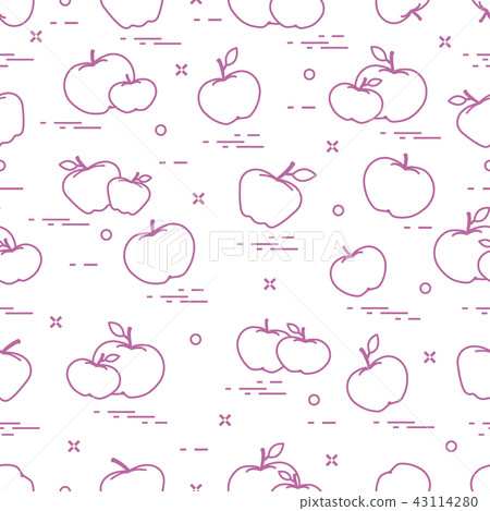 Apples juicy fruit Seamless pattern. Apples juicy fruit Seamless pattern. 43114280